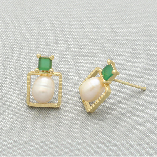 J Pearls Eva Pearl Earrings - Swadesiicart