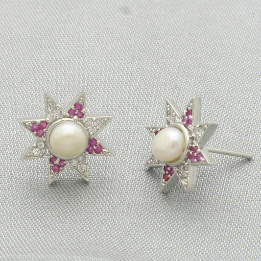 J Pearls Hiya Pearl Earrings - Swadesiicart
