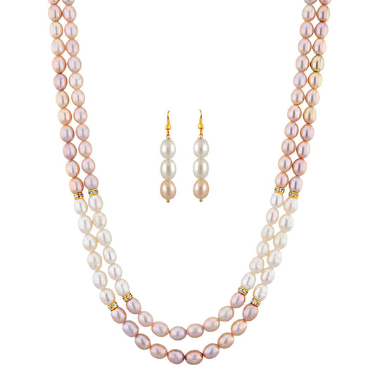 J Pearls Crusty Pearl Necklace Set - Real Pearl Jewelry