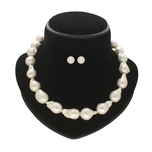 J Pearls Ehani 1 Line Baroque Pearl Necklaces