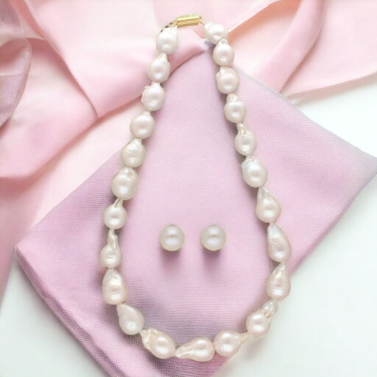 J Pearls Ehani 1 Line Baroque Pearl Necklaces | Swadesiicart