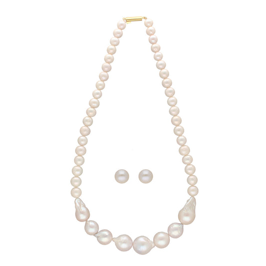 J Pearls Falak 1 Line Baroque Pearl Necklaces