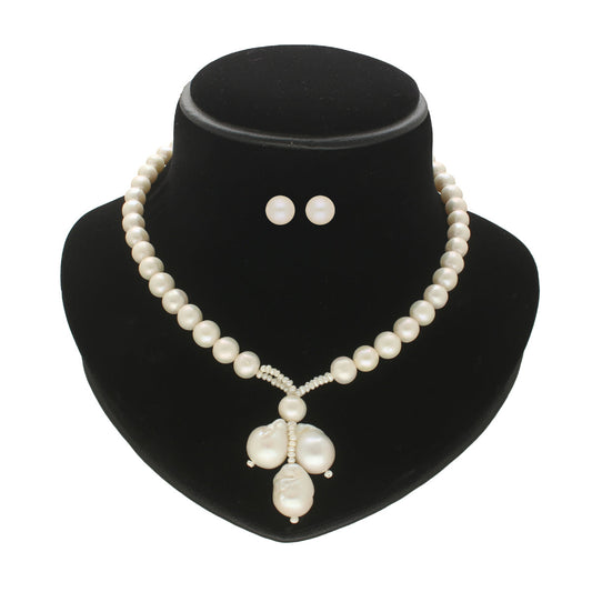 J Pearls Nisha 1 Line Round Pearl Necklaces