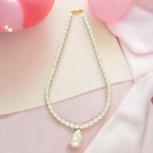 J Pearls Zora 1 Line Pearl Necklaces | Swadesiicart