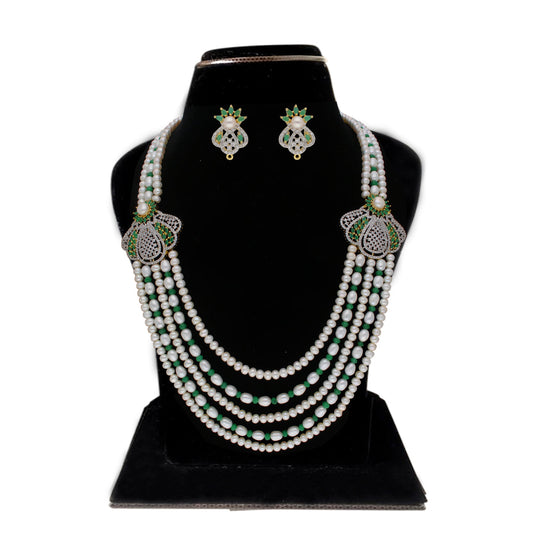 J Pearls Baldar 5 Lines Pearl Sets - Real Pearl Jewelry