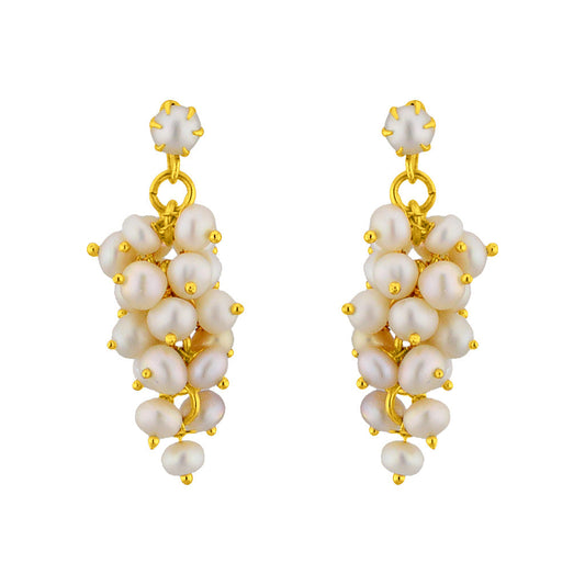 J Pearls Grape Gucha Hangings - Real Pearl Jewelry | Swadesiicart