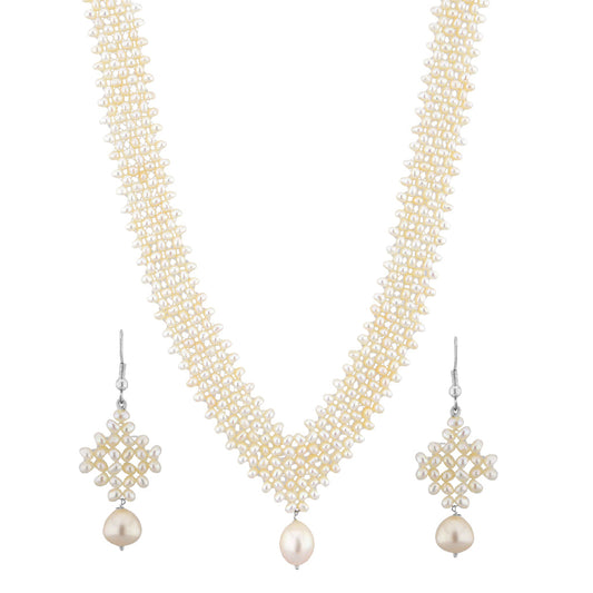 J Pearls Conventional Pearl Necklace Set - Real Pearl Jewelry