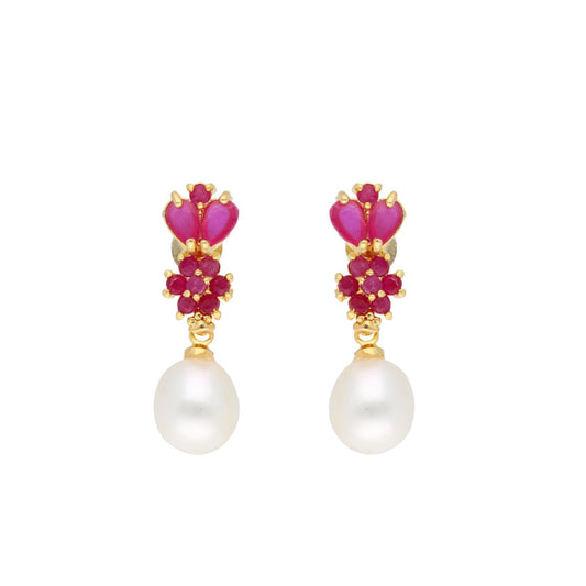 J Pearls Gianna Pearl Earrings - Real Pearl Jewelry | Swadesiicart