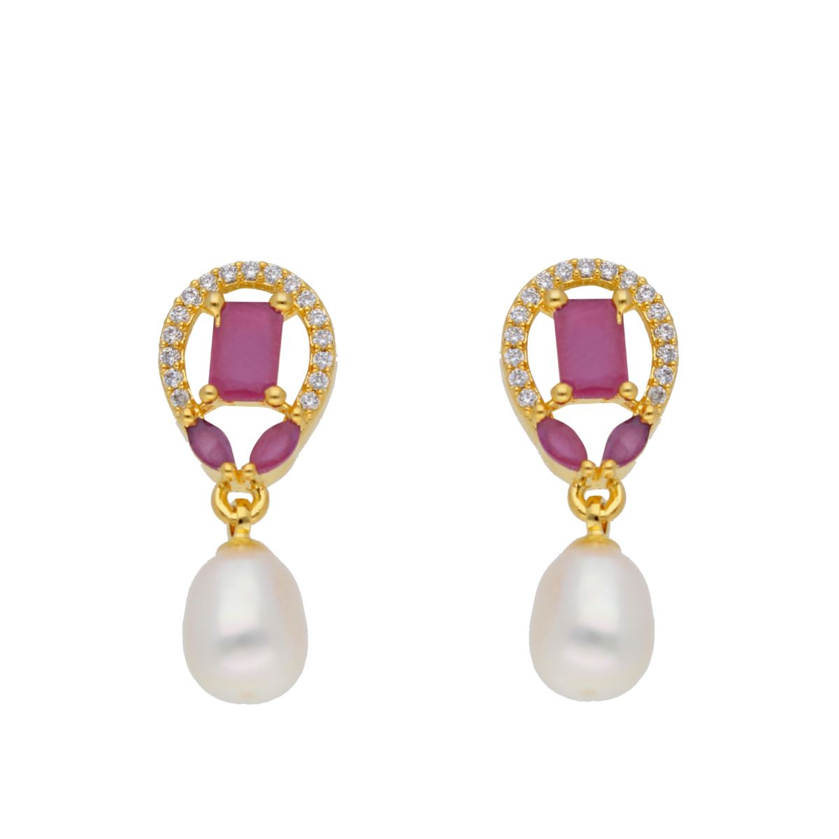 J Pearls Yami Pearl Earrings - Real Pearl Jewelry - Swadesiicart