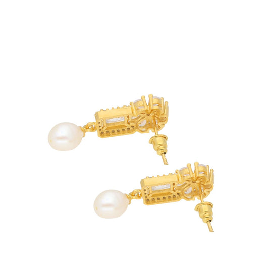 J Pearls Babita Pearl Earrings - Real Pearl Jewelry - Swadesiicart