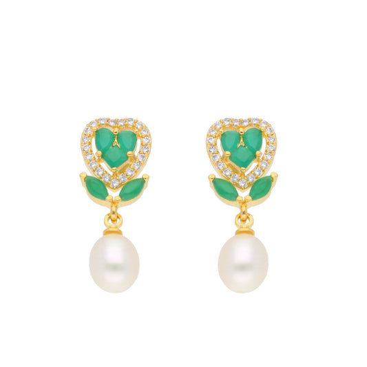 J Pearls Theertha Pearl Earrings - Real Pearl Jewelry | Swadesiicart