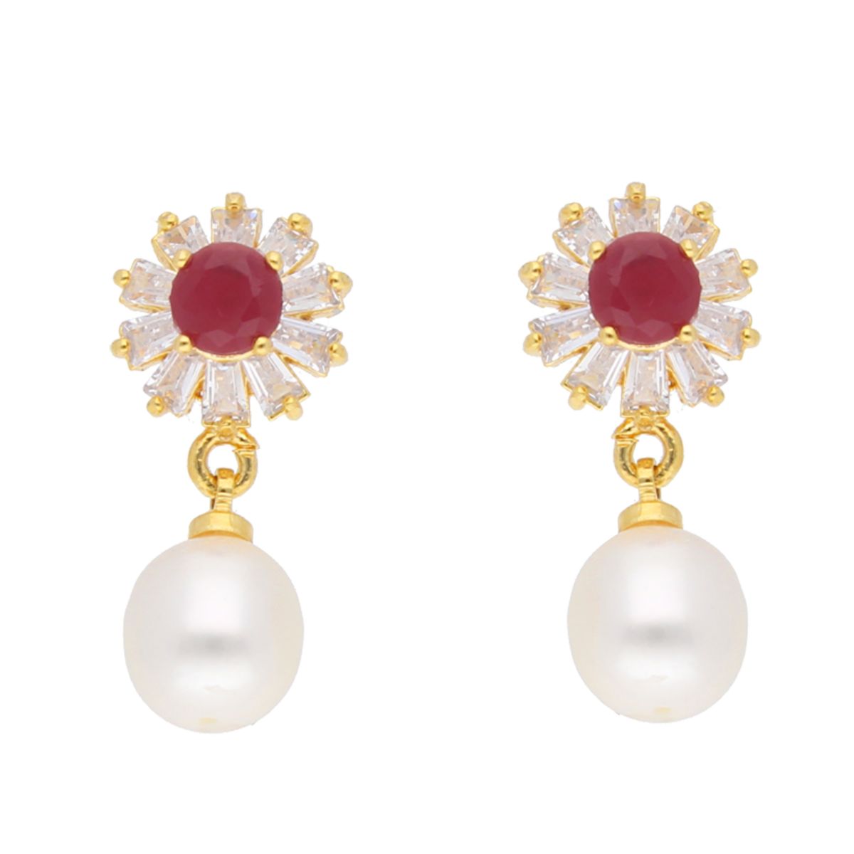 J Pearls Twisted Pearl Set - Real Pearl Jewelry - Swadesiicart