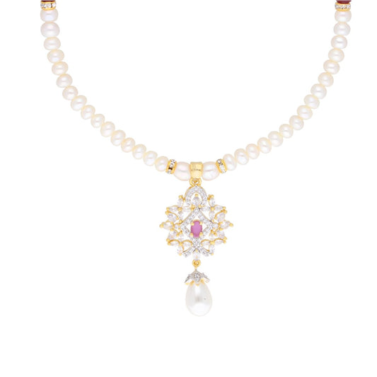 J Pearls Anahita Pearl Set - Real Pearl Jewelry - Swadesiicart