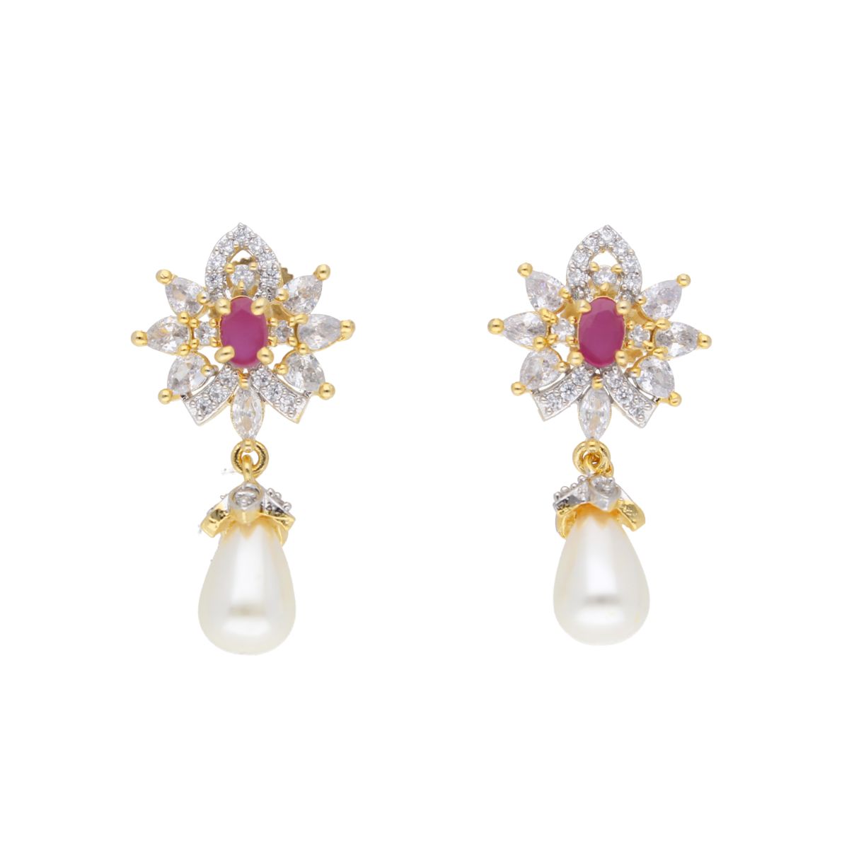 J Pearls Anahita Pearl Set - Real Pearl Jewelry - Swadesiicart
