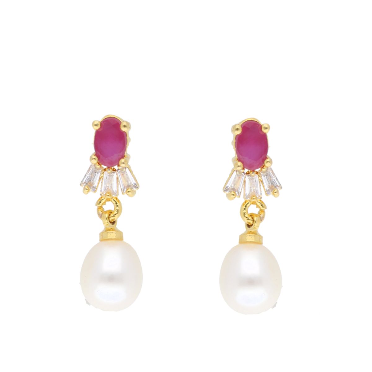 J Pearls Haarshini Pearl Set - Real Pearl Jewelry - Swadesiicart