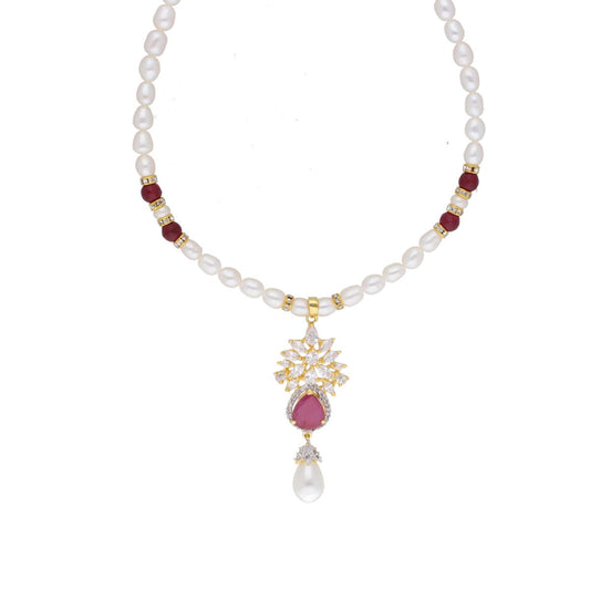 J Pearls Navishka Pearl Set - Real Pearl Jewelry - Swadesiicart