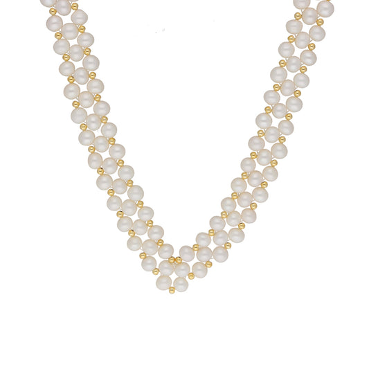 J Pearls Foolan 1 Line Pearl Sets - Real Pearl Jewelry - Swadesiicart