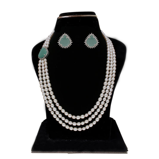 J Pearls Jabala 3 Lines Pearl Set - Real Pearl Jewelry - J Pearls