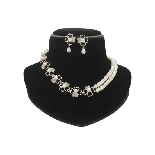 J Pearls Lipika 2 Lines Pearl Necklaces