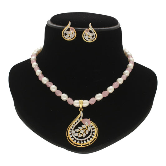 J Pearls Radiant Reverie Pearl Necklace Set - Swadesiicart