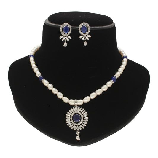 J Pearls Nivid Pearl Necklace Set - Swadesiicart