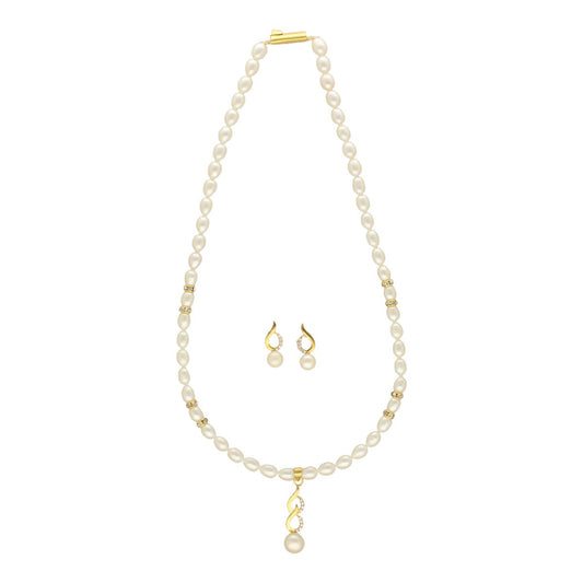 J Pearls Sani Pearl Necklace Set - Swadesiicart
