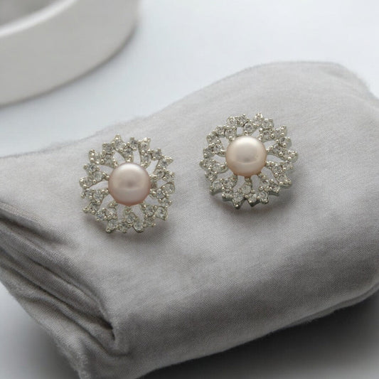 J Pearls Asra Pearl Earrings - Swadesiicart