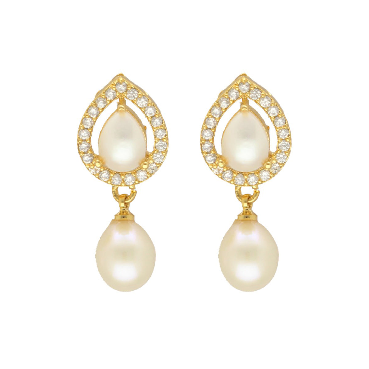 J Pearls Tirna Pearl Earrings - Swadesiicart