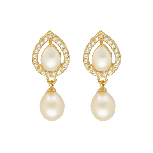J Pearls Tirna Pearl Earrings - Swadesiicart