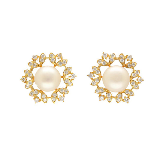 J Pearls Jyvai Pearl Earrings - Swadesiicart