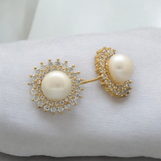 J Pearls Rumi Pearl Earrings - Swadesiicart