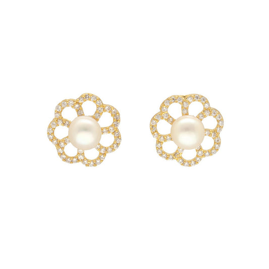 J Pearls Wyra Pearl Earrings - Swadesiicart