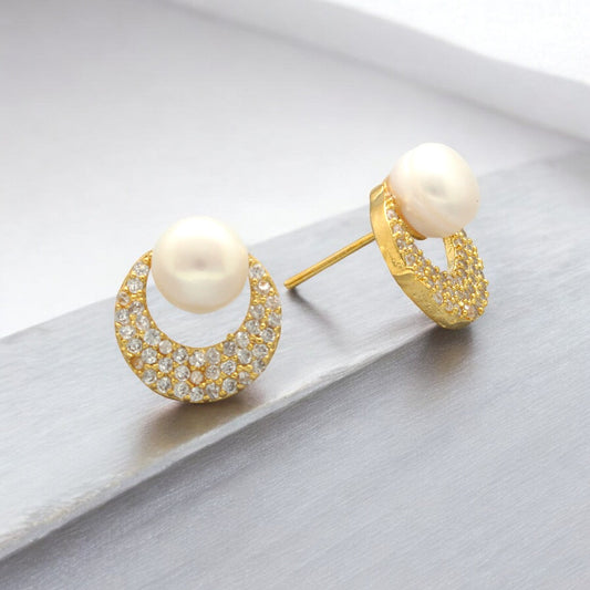J Pearls Faris Pearl Earrings - Swadesiicart