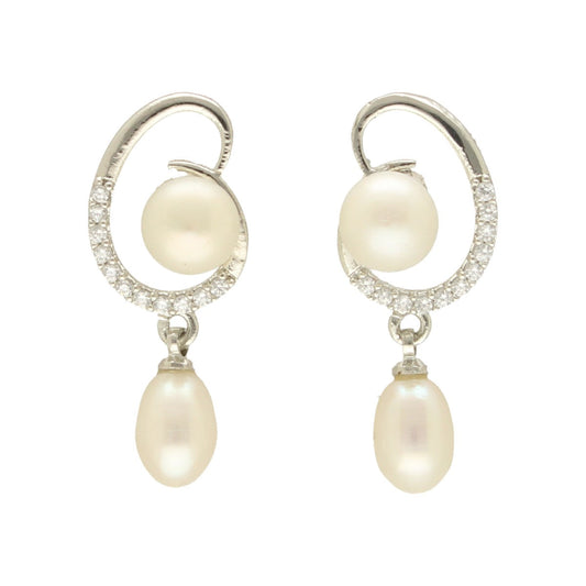 J Pearls Faneel Pearl Earrings - Swadesiicart