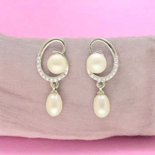 J Pearls Faneel Pearl Earrings - Swadesiicart