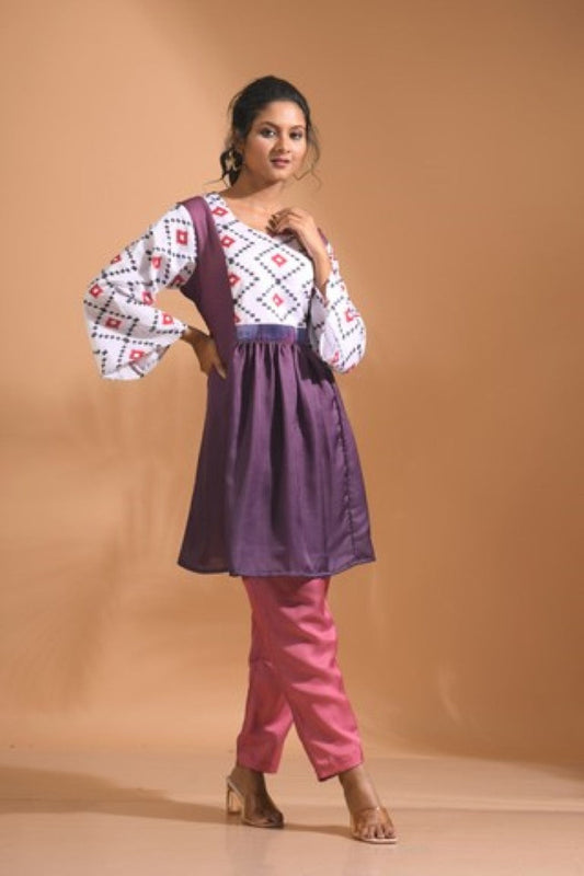 Morchari Co Ord Set With Hand Embroidery - Multi - Swadesiicart