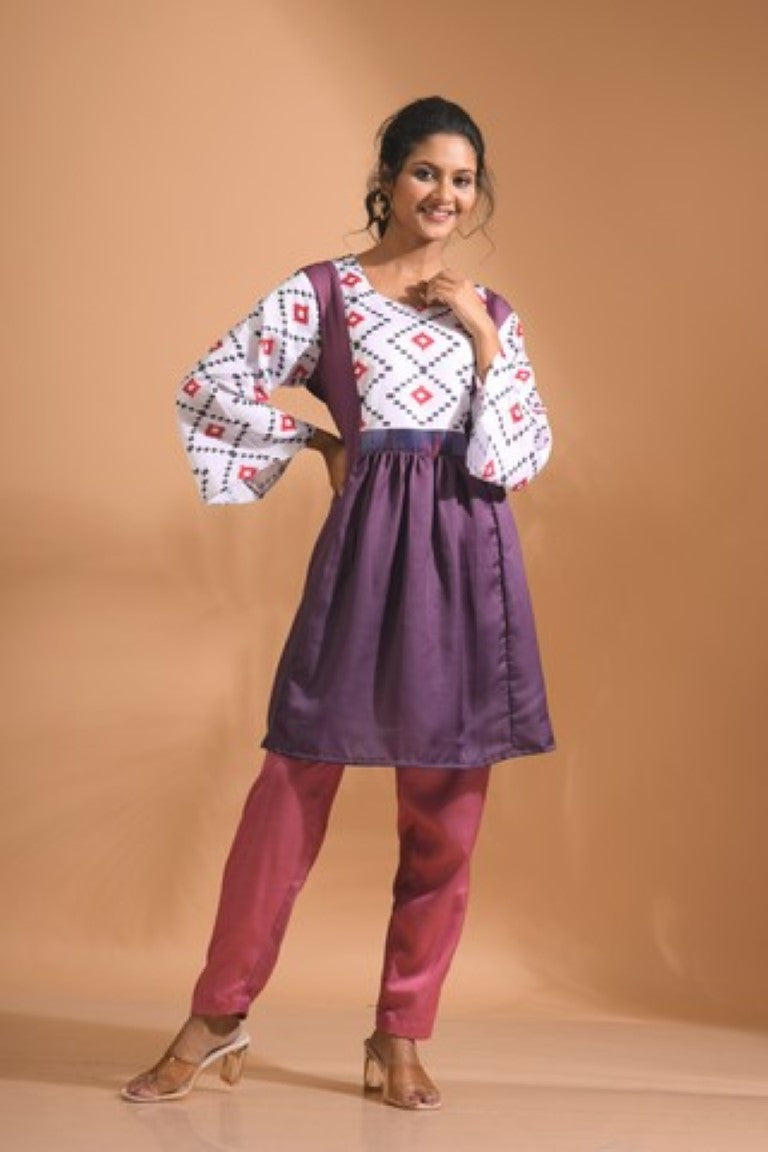 Morchari Co Ord Set With Hand Embroidery - Multi - Swadesiicart