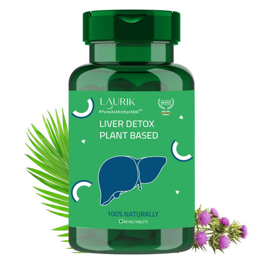 Laurik Liver Detox Tablets With High Strength Milk Thistle, Turmeric & Choline | Swadesiicart