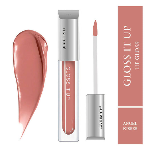Love Earth Lip Gloss - Angel Kisses (Peach) - Swadesiicart