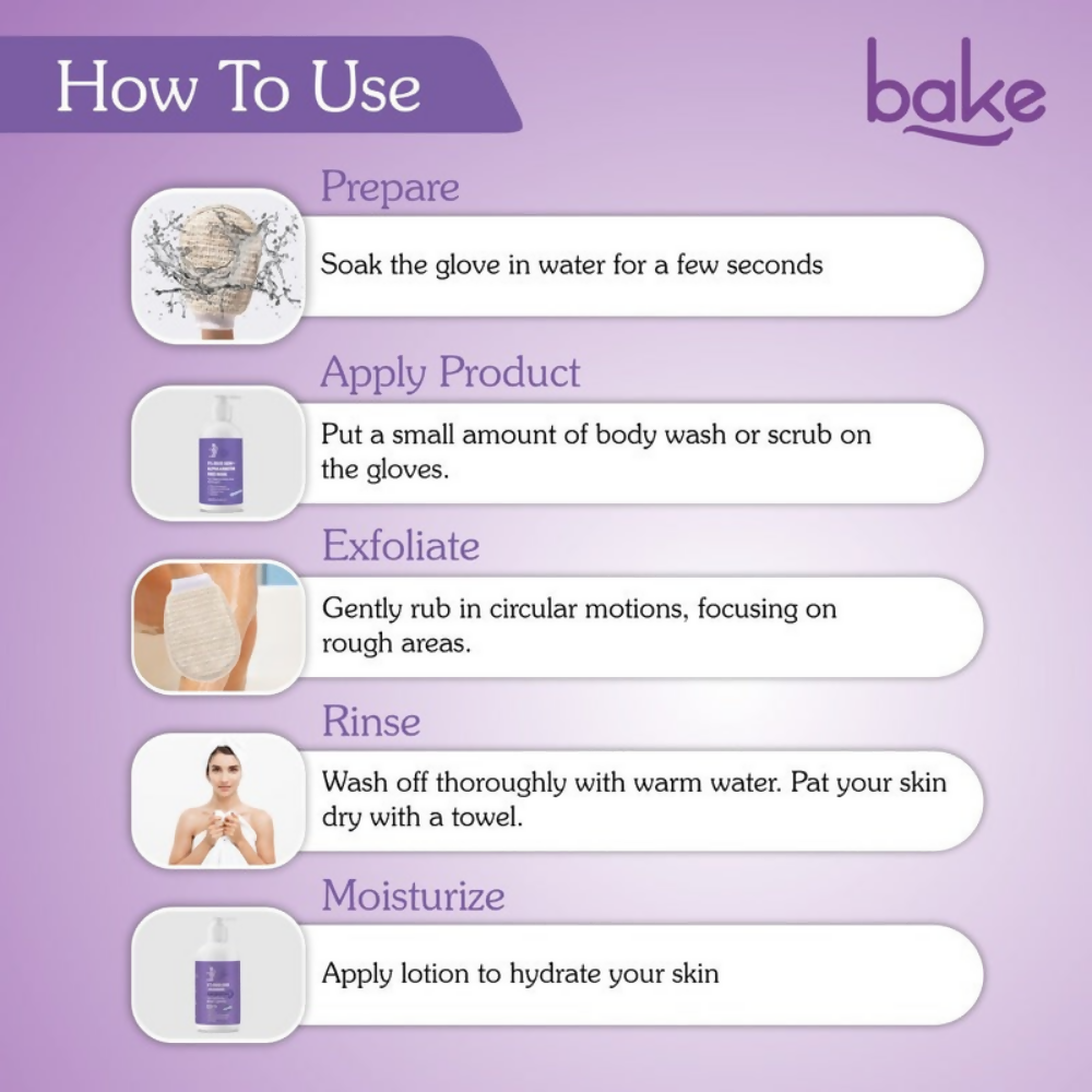 Bake Exfoliating Bath Glove with Ramie plant Fibre | Swadesiicart
