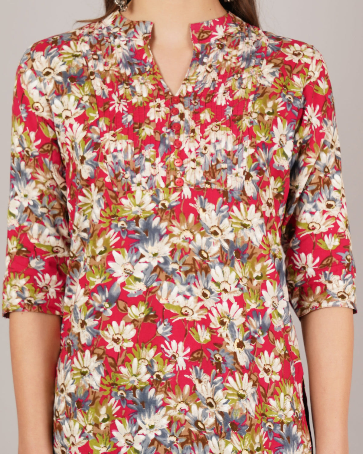 Jaitra Apparels Women Printed Rayon Straight Kurta (Multicolor)