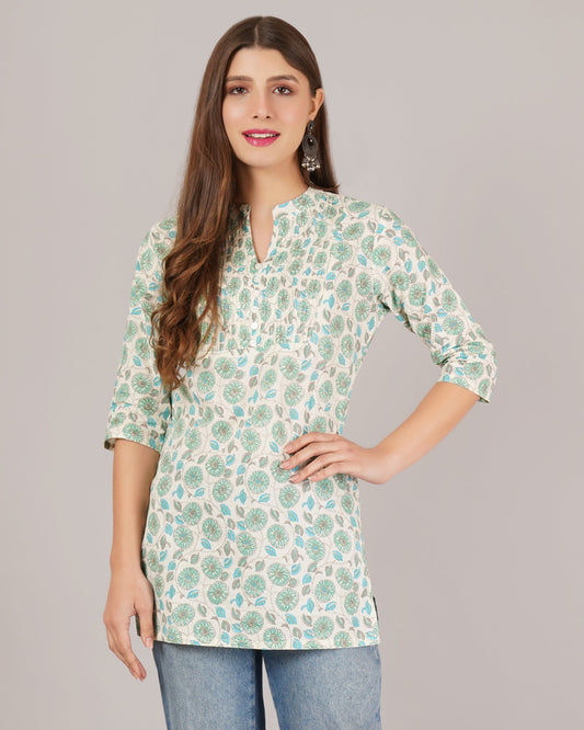 Jaitra Apparels Women Printed Rayon Straight Kurta (Off White) - Swadesiicart