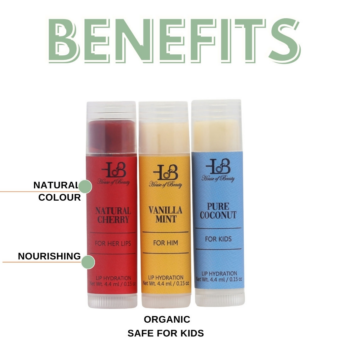 House of Beauty Pout Perfect Tinted Lip Balm Set - Swadesiicart