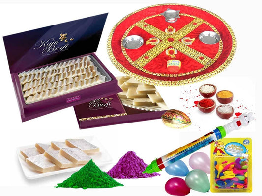 Bikanervala Holi Puja Thali With Kaju Katli | Swadesiicart
