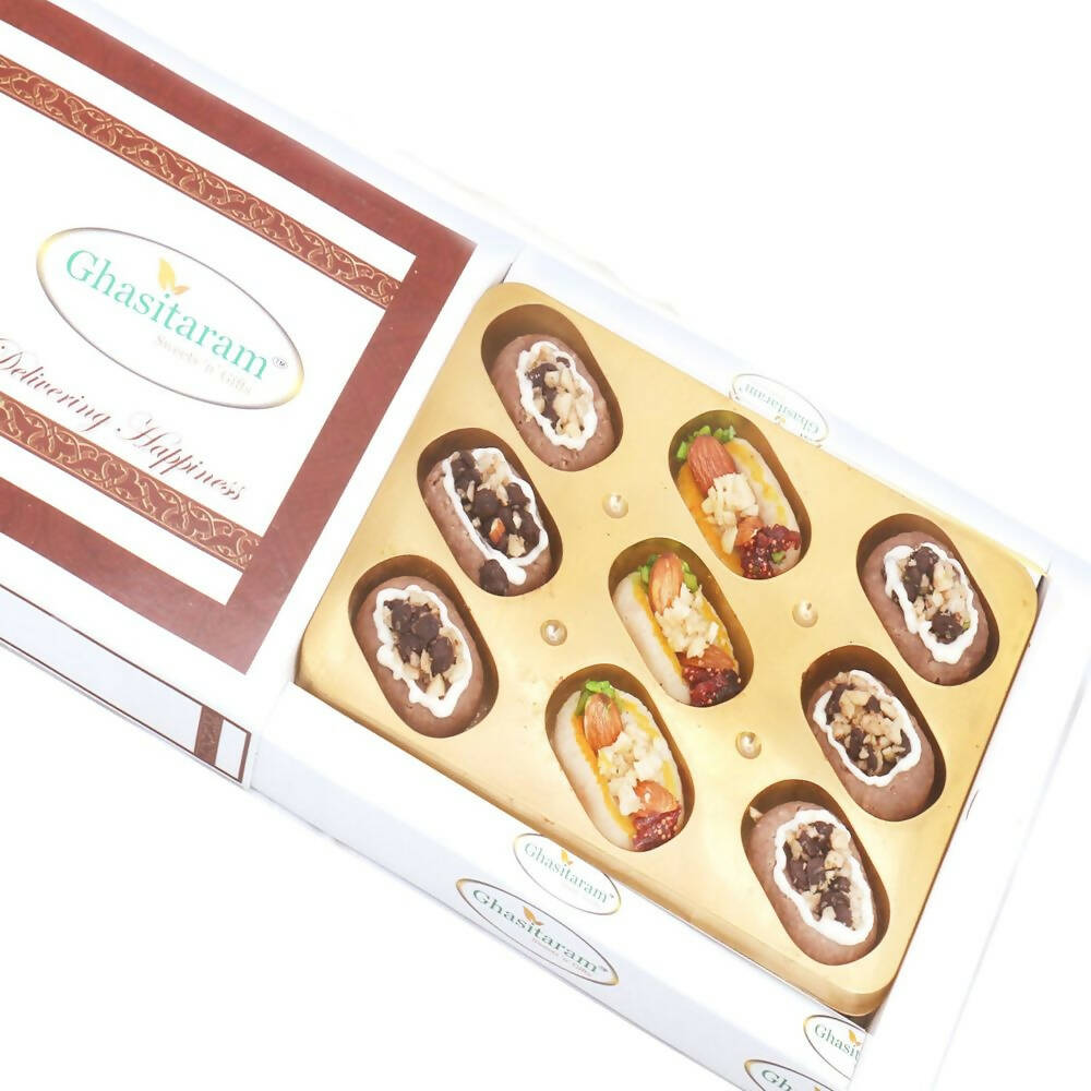Ghasitaram Assorted Kaju Boats in White Box | Swadesiicart
