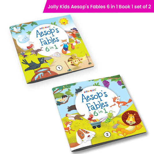 Jolly Kids A Collection of Aesop's Fables 6 in 1 Combo Moral Stories Books for Children| Ages 3-6 Years| Set of 2 - Swadesiicart