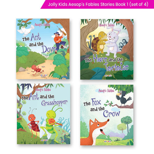 Jolly Kids Aesop’s Fables English Short Stories Book 1 Set of 4 for Little Children| Ages 3 – 6 Years| Moral Stories - Swadesiicart