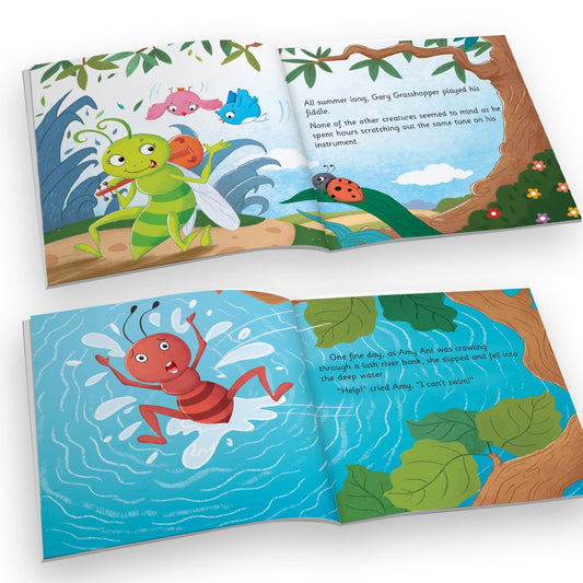 Jolly Kids Aesop's Fables Stories Books Set of 12 for Kids Ages 3-6 Years| Bedtime Moral Stories - Swadesiicart