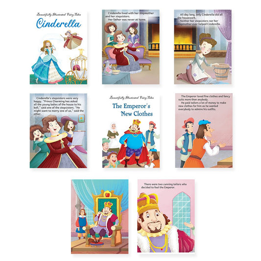 Jolly Kids Beautifully Illustrated Fairy Tales Books G Set of 16 For Kids Ages 3-8 Years| Combo Storytelling Books - Swadesiicart