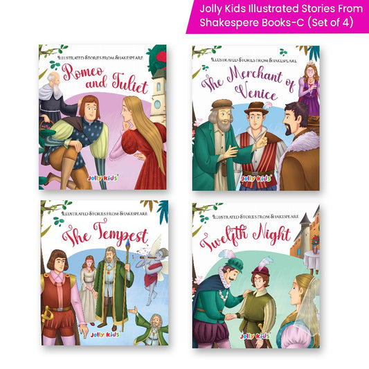 Shakespeare for Young Minds: Jolly Kids' Illustrated Stories C Combo Set of 4 Ages 6-12 Years - Swadesiicart